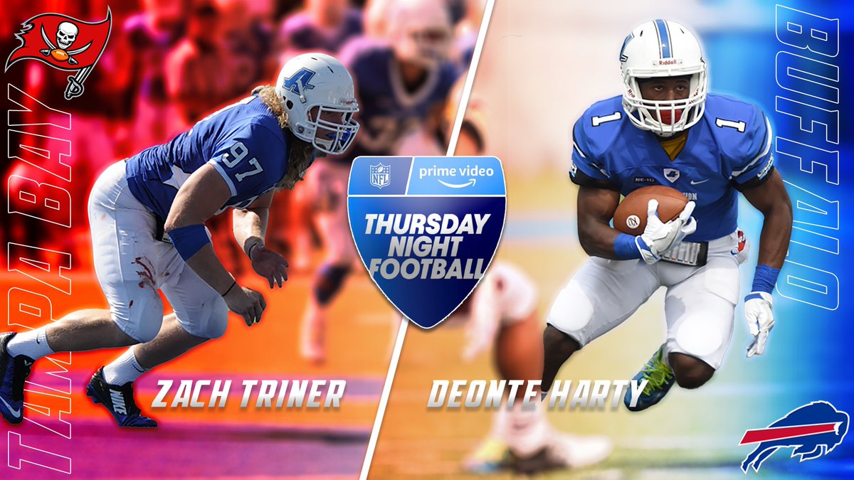 Assumption University Athletics (@goassumptionu) on Twitter photo We have a very special gameday graphic today, as <a href="/zach_triner/">Zach Triner</a> and the <a href="/Buccaneers/">Tampa Bay Buccaneers</a> takes on <a href="/tayynation1/">Deonte Harty</a> and the <a href="/BuffaloBills/">Buffalo Bills</a>
📍: Orchard Park, NY
⏰: 8:15 pm
📺: Amazon Prime Video
#LetsGoHounds #HoundNation #NE10EMBRACE #d2football #d2fb #TNF #TBvsBUF #GoBucs #BillsMafia We have a very special gameday graphic today, as <a href="/zach_triner/">Zach Triner</a> and the <a href="/Buccaneers/">Tampa Bay Buccaneers</a> takes on <a href="/tayynation1/">Deonte Harty</a> and the <a href="/BuffaloBills/">Buffalo Bills</a>
📍: Orchard Park, NY
⏰: 8:15 pm
📺: Amazon Prime Video
#LetsGoHounds #HoundNation #NE10EMBRACE #d2football #d2fb #TNF #TBvsBUF #GoBucs #BillsMafia