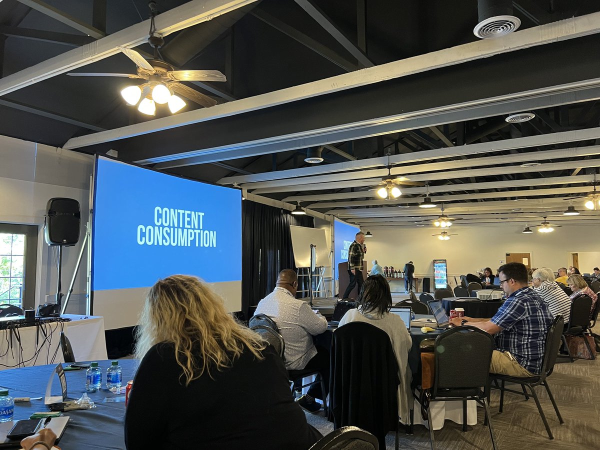 thejustinnava's tweet photo. “The church should be putting out content, but is it really content if it isn’t consumed?” @markmac1023 
#thatchurchconference https://t.co/2zEailXe5S
