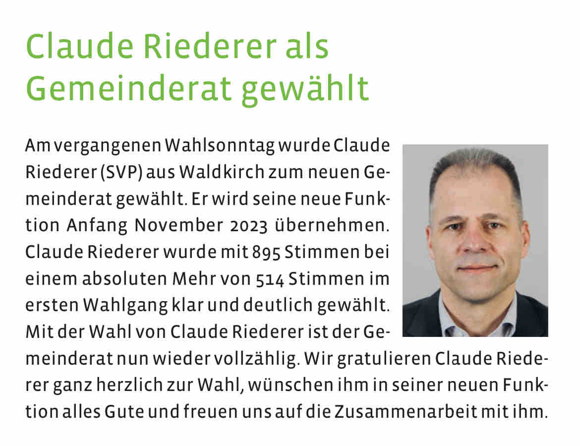 Das neue Waldkirch Aktuell ist online und damit Informationen zur Elektrifizierung des Fahrzeugparkes der Gemeinde sowie zu den Wahl- und Abstimmungsresultaten des vergangenen Sonntags. Mehr unter ow.ly/HNWR50Q12Wb oder ow.ly/inAf50Q12Wa