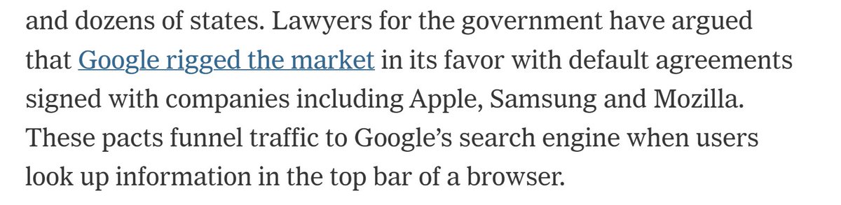 As the conduct by Google described below shows, exclusive deals are a formidable weapon used to expand and entrench market power, as well as to deter and inhibit competition. As I explain in my @BerkeleyTechLJ article, most of them should be prohibited. papers.ssrn.com/sol3/papers.cf…