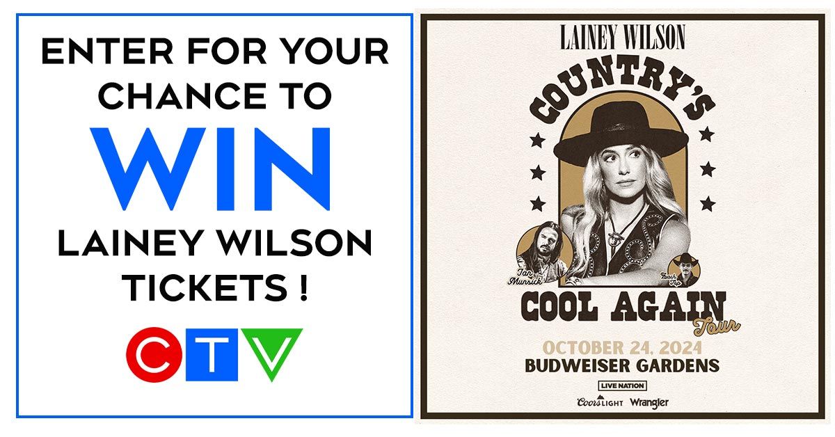 CTVLondon's tweet photo. The queen of Bell Bottom Country is coming to London!
Tune in to @CTVLondon TONIGHT for your chance to beat the box office and win @laineywilson tickets on her #CountrysCoolAgainTour at @BudGardens on October 24th, 2024! #ldnont https://t.co/qNcxrBEuin