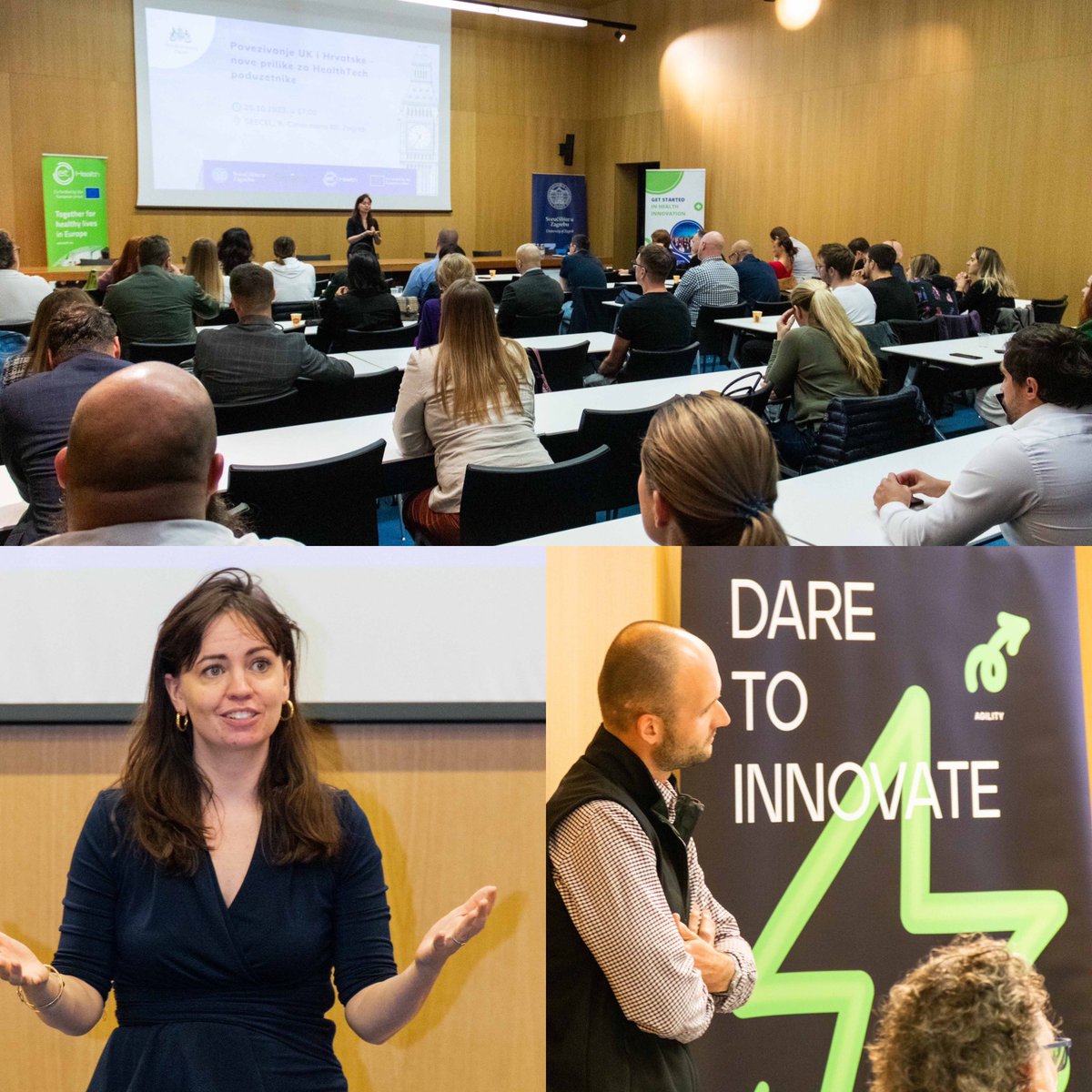 HWalkerFleming's tweet image. Last night’s #heathtech event @SveucilisteZG, presenting the project between @UKinCroatia and Smion is the kind of work I really enjoy. Bringing together smart people from the #Croatia and the #UK to work together on growing and scaling innovative ideas to improve healthcare.