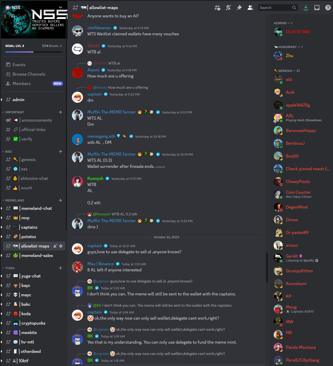 OLIVΞRTAN.ΞTH (@tantradinginc) on Twitter photo Got $MEME Allowlist Spots??🪙🪙🪙
Join us <a href="/NSS_NFT/">No Sell Shaming</a> 👇where you can make deals with other members!🫂🤝
discord.gg/9nzBsvmt4m
<a href="/Memeland/">Memeland ❤️ Memecoin</a> <a href="/memecoin/">Memecoin</a> #memecoin #NFTs Got $MEME Allowlist Spots??🪙🪙🪙
Join us <a href="/NSS_NFT/">No Sell Shaming</a> 👇where you can make deals with other members!🫂🤝
discord.gg/9nzBsvmt4m
<a href="/Memeland/">Memeland ❤️ Memecoin</a> <a href="/memecoin/">Memecoin</a> #memecoin #NFTs