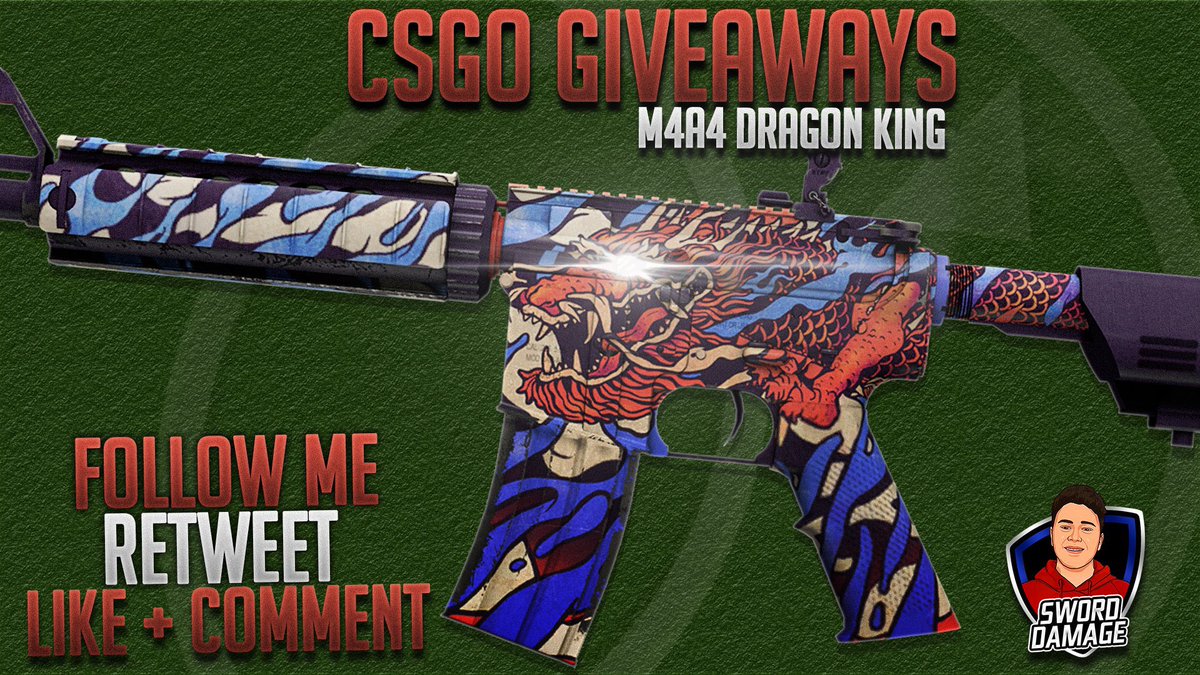 SwordDamage's tweet image. 🎁🔥 M4A4 - DRAGON KİNG 🔥🎁

To Enter:
✅-Retweet &amp;amp; Follow
@SwordDamage

✅-Subscribe &amp;amp; Like: youtu.be/b2Oz60Yw2U8?si…

and have 0.5$ every user on video CODE: sdamage key-drop.com/?code=SDAMAGE

previous giveaway winner is at the end of this video
#CSGO #CSGOGiveaway #cs2giveaways