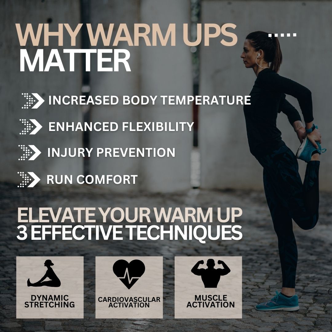 Warming up before a run might seem like an unnecessary step when you're short on time. But the benefits of a proper warm-up are undeniable. It prepares your body for the coming workout, increases body temperature, improves flexibility, and can help reduce the risk of injury.