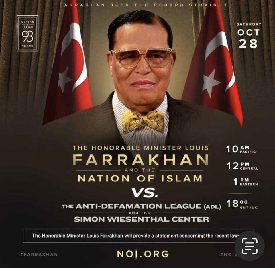 m626's tweet photo. Please tune in this Saturday Oct. 28th at 1pm to https://t.co/GZBsCSMVQx to hear an important message from the 
Honorable  Minister Louis Farrakhan. You don’t want to miss this!! #NOI 
⭐️🌙 https://t.co/ZRZcXWRPI0