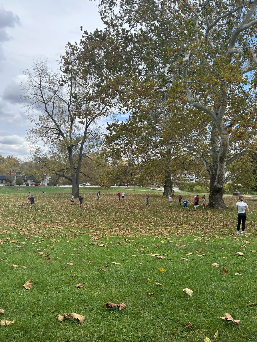 Enjoying some extra recess today on our beautiful front lawn!