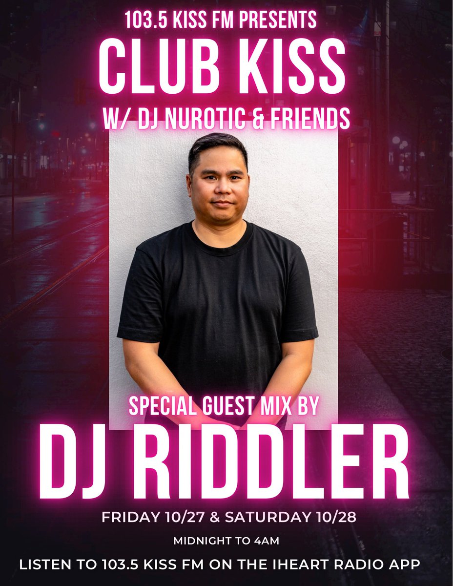 Since I started doing radio, there’s only been two Mixshow DJs of the year, Flipside and this week’s guest dj, @djriddler. Besides being an amazing dj, he’s also an amazing producer. #ClubKissChi