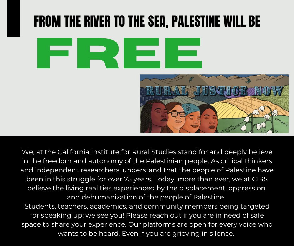 Students, teachers, academics, and community members being targeted for speaking up: we see you! Please reach out if you are in need of a safe space to share your experience. 

#freepalestine
#insolidarity
#ceasefirenow

🇵🇸