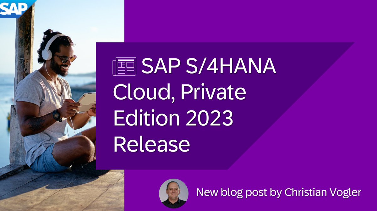 🤖 With the #SAP #S4HANA #Cloud, private edition 2023 release, we launch the next generation of #intelligent business processes. Read this blog post by @VoglerChrist to learn more. <a href="/SAPCloudERP/">SAP Cloud ERP</a> 

imsap.co/6015ugdWW