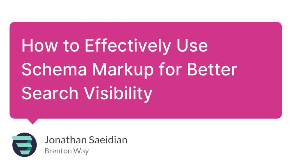 Schema markup helps you be more thorough while telling search engines about your content.

Read the full article: How to Effectively Use Schema Markup for Better Search Visibility
▸ lttr.ai/AI42e

#schemamarkup #seo #AdvancedTechnicalSeo #LocalBusiness