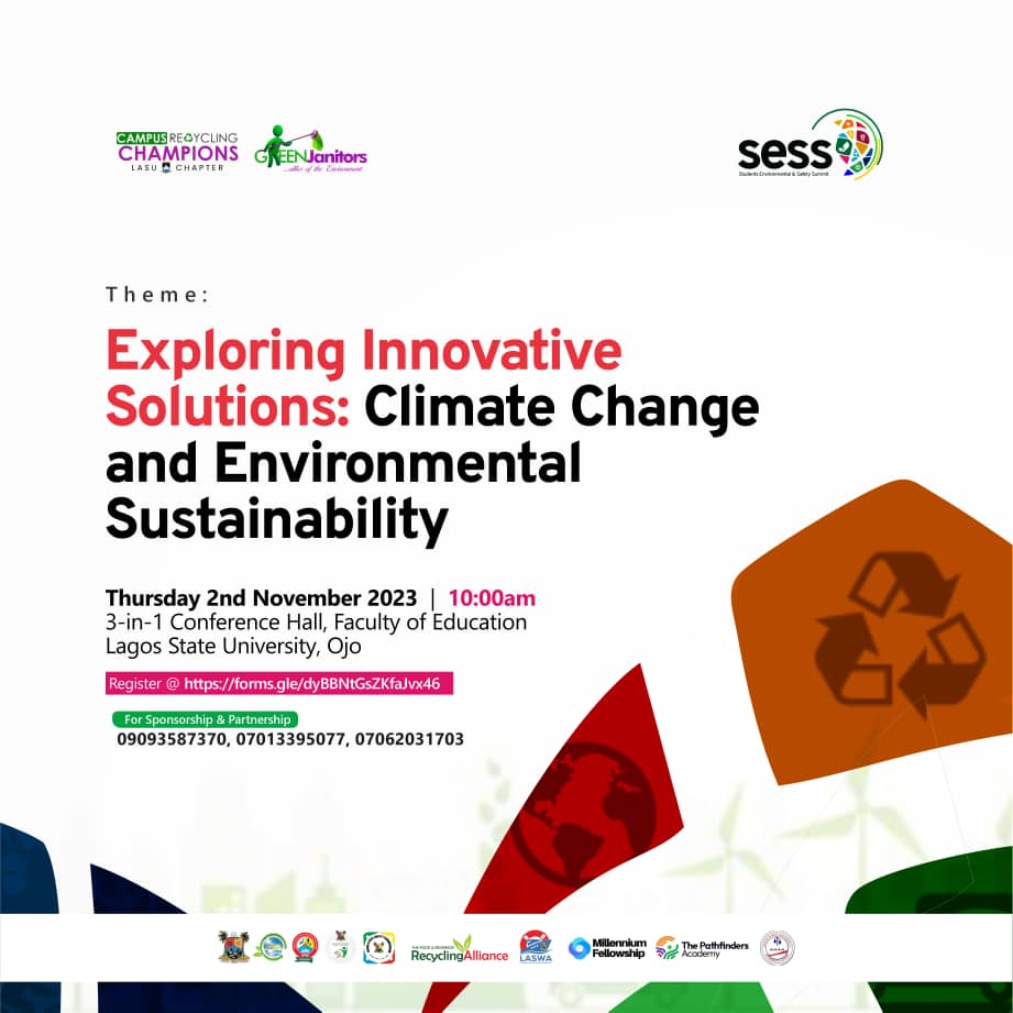 greenjanitors's tweet photo. Together, let's explore innovative solutions, share inspiring stories, and learn from experts in the fields of environmental conservation and safety. 

Let's take a step closer to a planet where both nature and humanity thrive. 🌎🌟 
@LASUOfficial 
@tokunbo_wahab https://t.co/artJUhY4HY