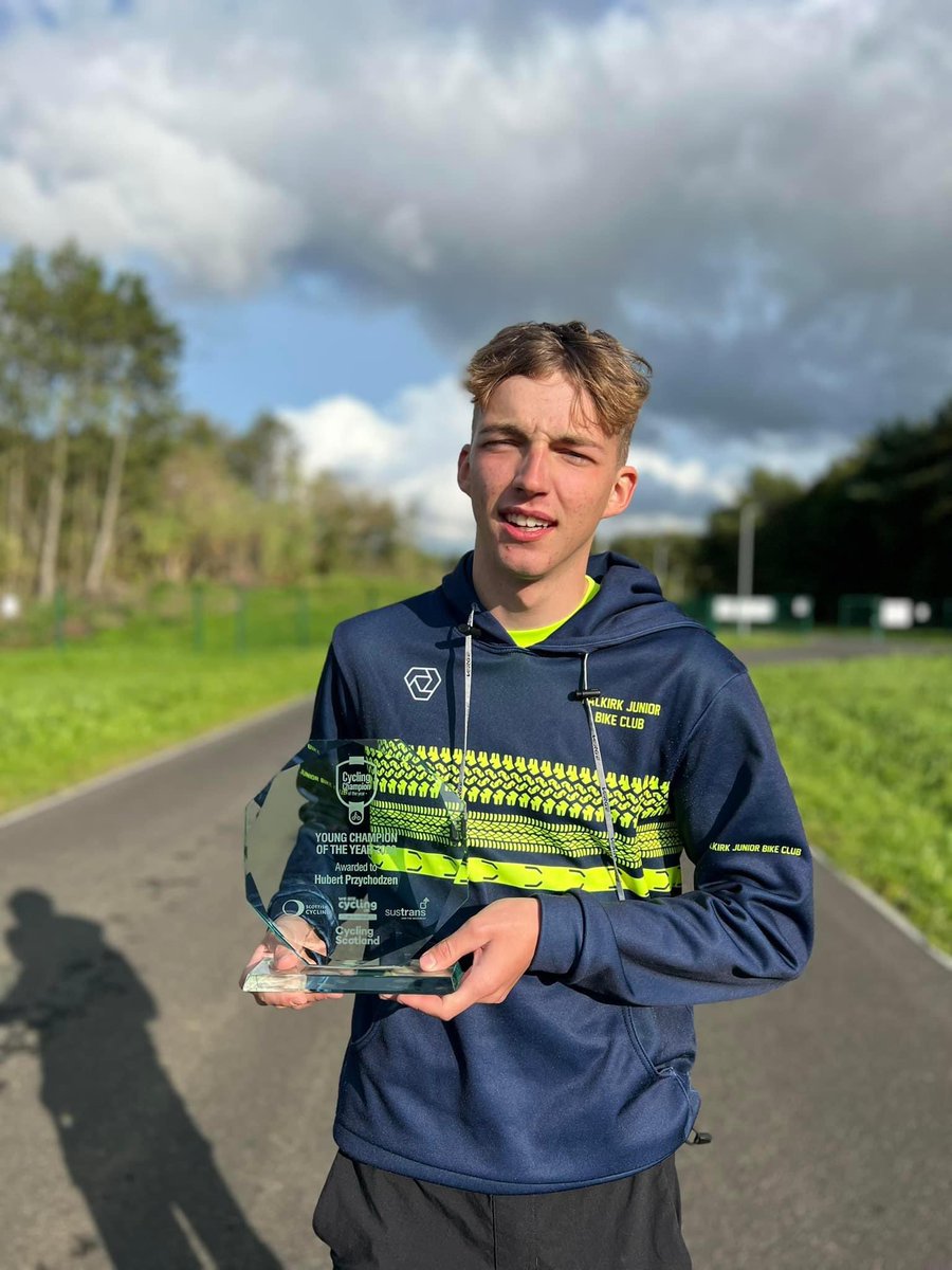 Falkirk Junior Bike Club SCIO (@falkirkjuniorbc) on Twitter photo Congratulations to our very own Hubert Przychodzen who has been recognised as the Young Cycling Champion of the Year, an award jointly awarded by <a href="/ScottishCycling/">Scottish Cycling</a>, <a href="/CyclingUKScot/">Cycling UK in Scotland</a>, <a href="/SustransScot/">Sustrans Scotland</a> and <a href="/CyclingScotland/">Cycling Scotland</a>
Congratulations Hubert! Congratulations to our very own Hubert Przychodzen who has been recognised as the Young Cycling Champion of the Year, an award jointly awarded by <a href="/ScottishCycling/">Scottish Cycling</a>, <a href="/CyclingUKScot/">Cycling UK in Scotland</a>, <a href="/SustransScot/">Sustrans Scotland</a> and <a href="/CyclingScotland/">Cycling Scotland</a>
Congratulations Hubert!