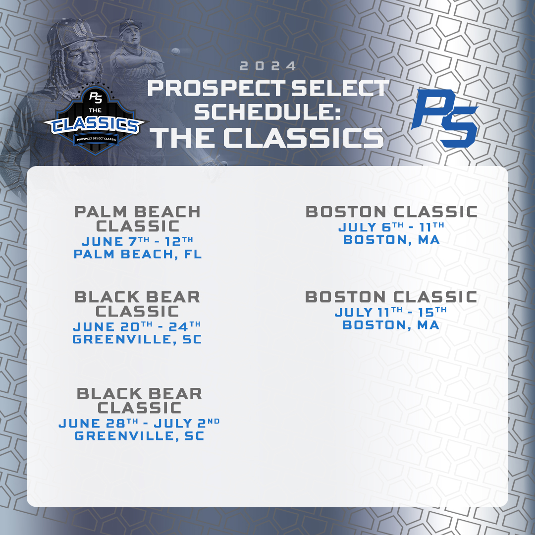 0wensLucas's tweet photo. 2024 Prospect Select Classic Tournaments and Open Tournaments are released! Make sure to lock in your spot today:

Classics: https://t.co/7x95nc3E66

Opens: https://t.co/6NcBABHieK https://t.co/O8tTvzo98d