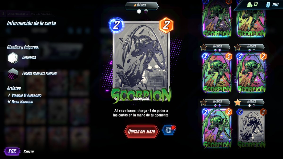 TravisAlone's tweet photo. Mi primera INK del juego! @MARVELSNAP   @TatoxGinx https://t.co/Cv51cSTSor