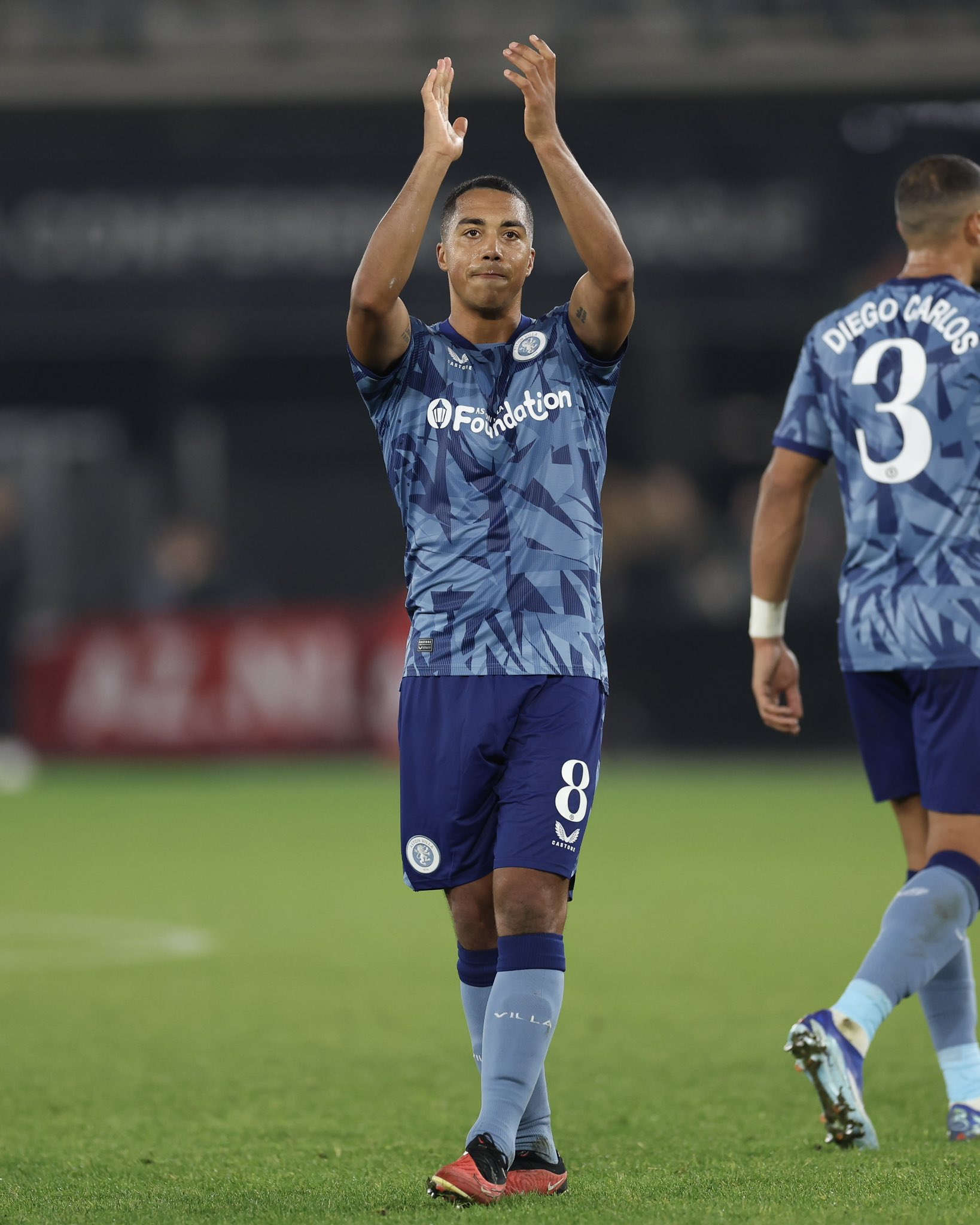 Youri Tielemans thanks the travelling support!