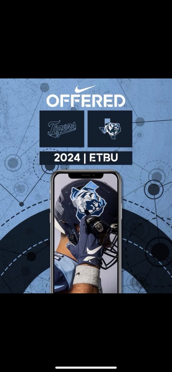 Kyren McCullough56 (@kyrenmcc56) on Twitter photo Extremely blessed to receive an offer from <a href="/ETBU_Football/">ETBU Football</a> <a href="/CoachTXHop/">Trevor Hopkins</a> <a href="/KyleWesterberg/">Coach K Westerberg</a> <a href="/Tuck11Carter/">Tucker Carter</a>
#RFTD Extremely blessed to receive an offer from <a href="/ETBU_Football/">ETBU Football</a> <a href="/CoachTXHop/">Trevor Hopkins</a> <a href="/KyleWesterberg/">Coach K Westerberg</a> <a href="/Tuck11Carter/">Tucker Carter</a>
#RFTD