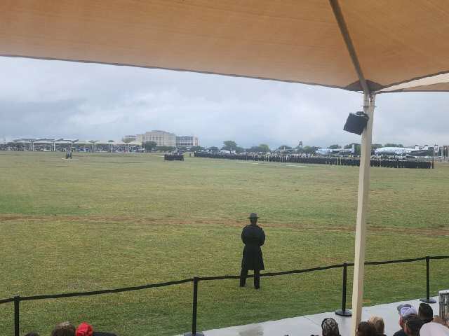 warrenafjrotc's tweet image. Warren AFJROTC Cadets and athletes visited Lackland AFB today - rain or shine they were determined to learn and have fun. BMT Graduation Parade, MWD Demo, Security Forces Museum and lunch at the dining facility “winning” #AFJROTC #TeamWarren @melg2005 @NISDWarren