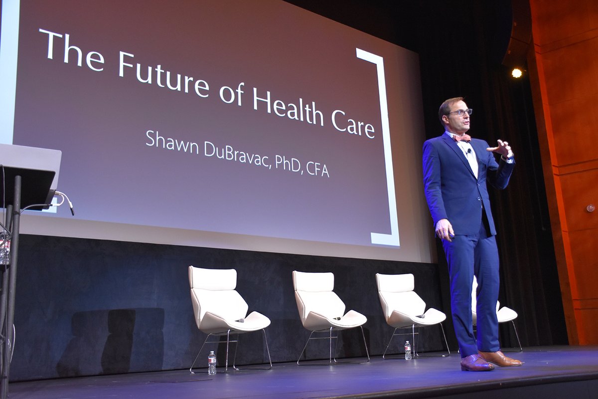 ACHI_Net's tweet photo. Futurist @shawndubravac gave a great keynote address at our symposium Wednesday in Little Rock. Next Thursday, he'll speak at our Northwest Arkansas symposium, where the topic again will be the future of health care in Arkansas. Get details and register: https://t.co/V1XbomPv16 https://t.co/4TMMH6Mjig