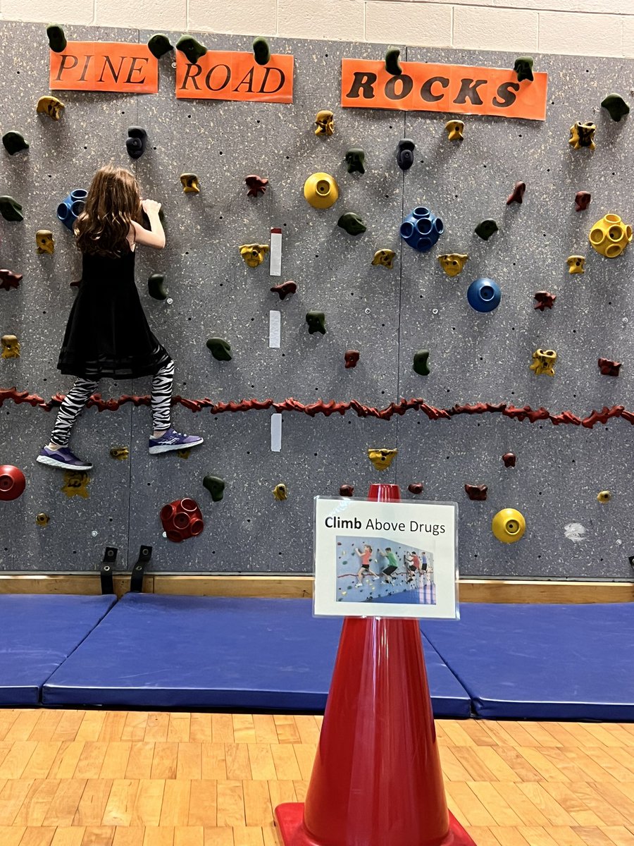djaymickle's tweet photo. @LMTSD_PRES @LMTSDAthletics @LMTSD Pine Road was climbing above drugs today in PE class in celebration of Red Ribbon Week!!! Pine Road Rocks #RRW https://t.co/vUEyL2LYtu