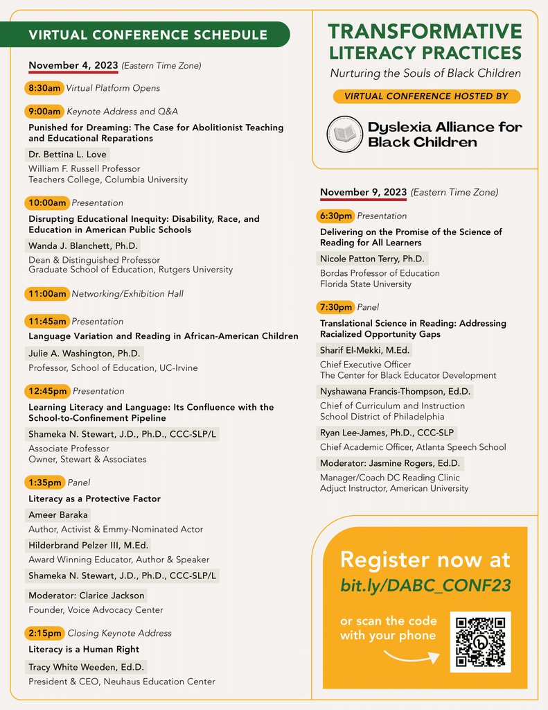 DyslexiaBlack's tweet photo. Exciting News for Conference Attendees! We're thrilled to announce that our conference has been approved for 7.25 CE credits by the Academic Language Therapy Association (ALTA). 
📋 Register now! https://t.co/nPPBvQEvOG https://t.co/L9MnCYKDOf