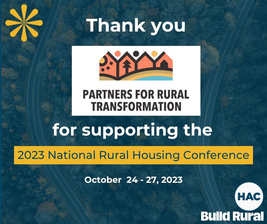 It takes a community to #BuildRural. Thank you @PfRTorg for supporting the National Rural Housing Conference.