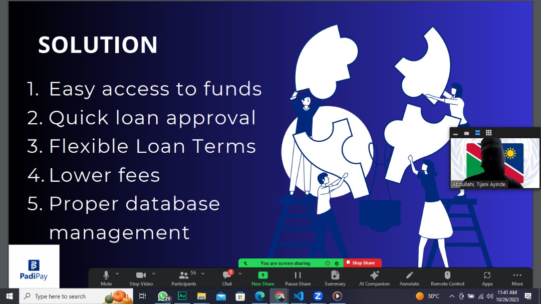 AhmadTijani001's tweet image. I&apos;m delighted to share with you, one of our activities for today @TIIDELab.
I represented my team #GeekForce in delivering our 6th sprint presentation where we show our project, #PadiPay and give detailed progress report.