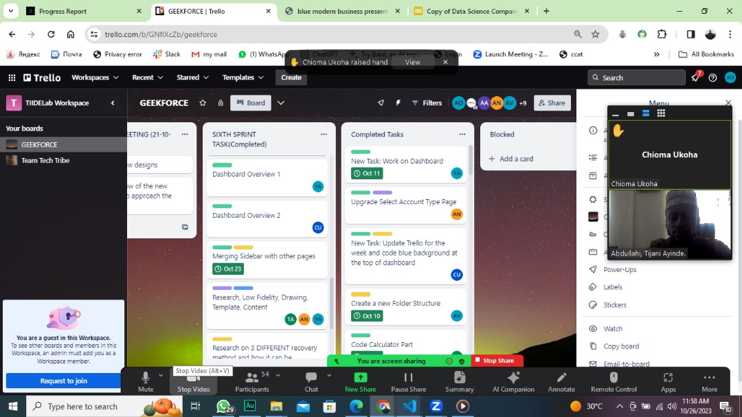 AhmadTijani001's tweet image. I&apos;m delighted to share with you, one of our activities for today @TIIDELab.
I represented my team #GeekForce in delivering our 6th sprint presentation where we show our project, #PadiPay and give detailed progress report.