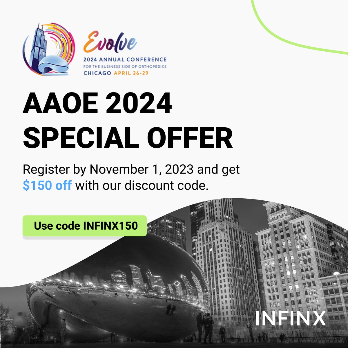Save $150 on your registration for the AAOE Annual Conference in April 2024! Elevate your orthopedic practice by attending this to the next level, you don’t want to miss this conference.

Looking forward to seeing you at the conference next year!

#AAOE #AAOE2024 #OrthopedicRCM