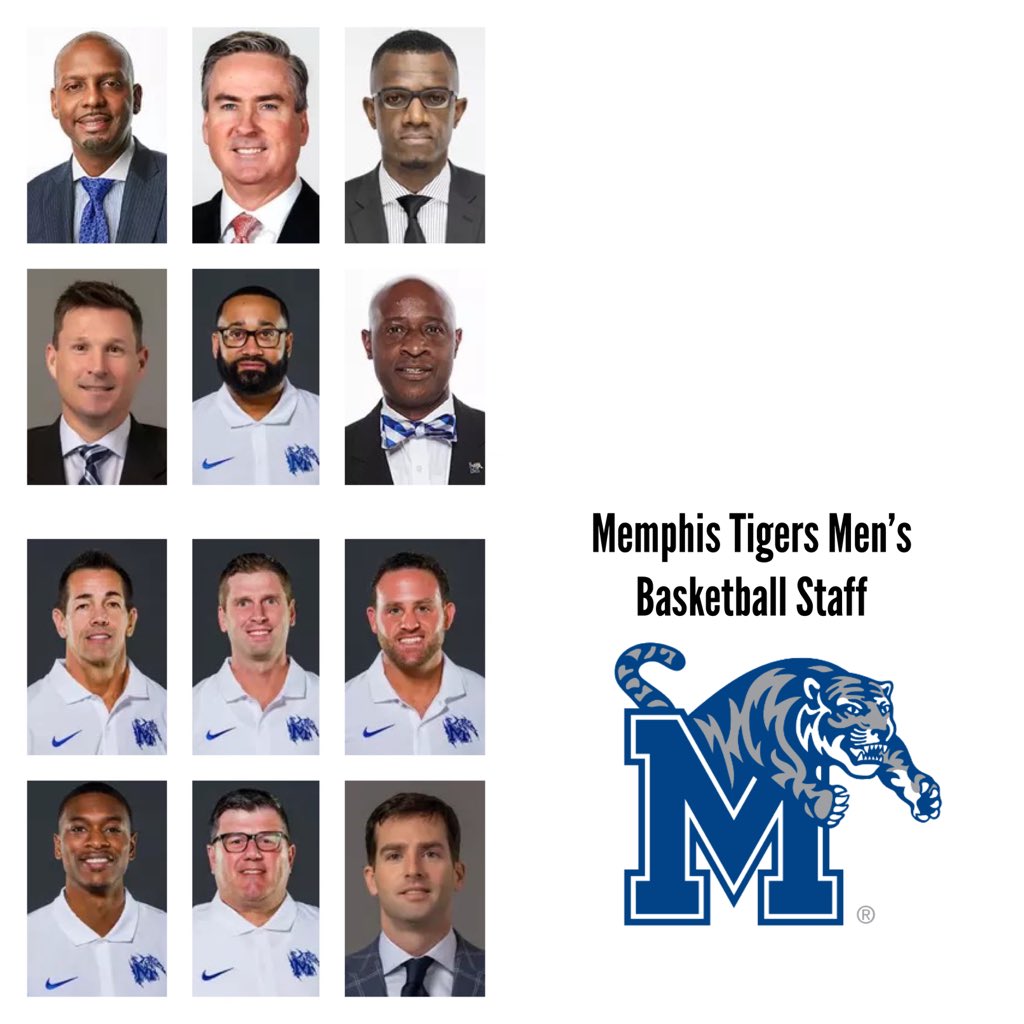 Memphisgtg901's tweet photo. Your 2023-24 Memphis Tigers Men’s  Basketball Staff

 @Iam1Cent 
 Rick Stansbury
 @faragi11 
 @Andy_Borman 
 @CoachJRosser 
 @dwighteboyd 
 @CoachGKelly 
@CoachDarby_Rich 
 @jordanverhulst 
 @CoachJ_Kip 
@coachAP 
@DenzelDyson22 https://t.co/EfGG42lri0