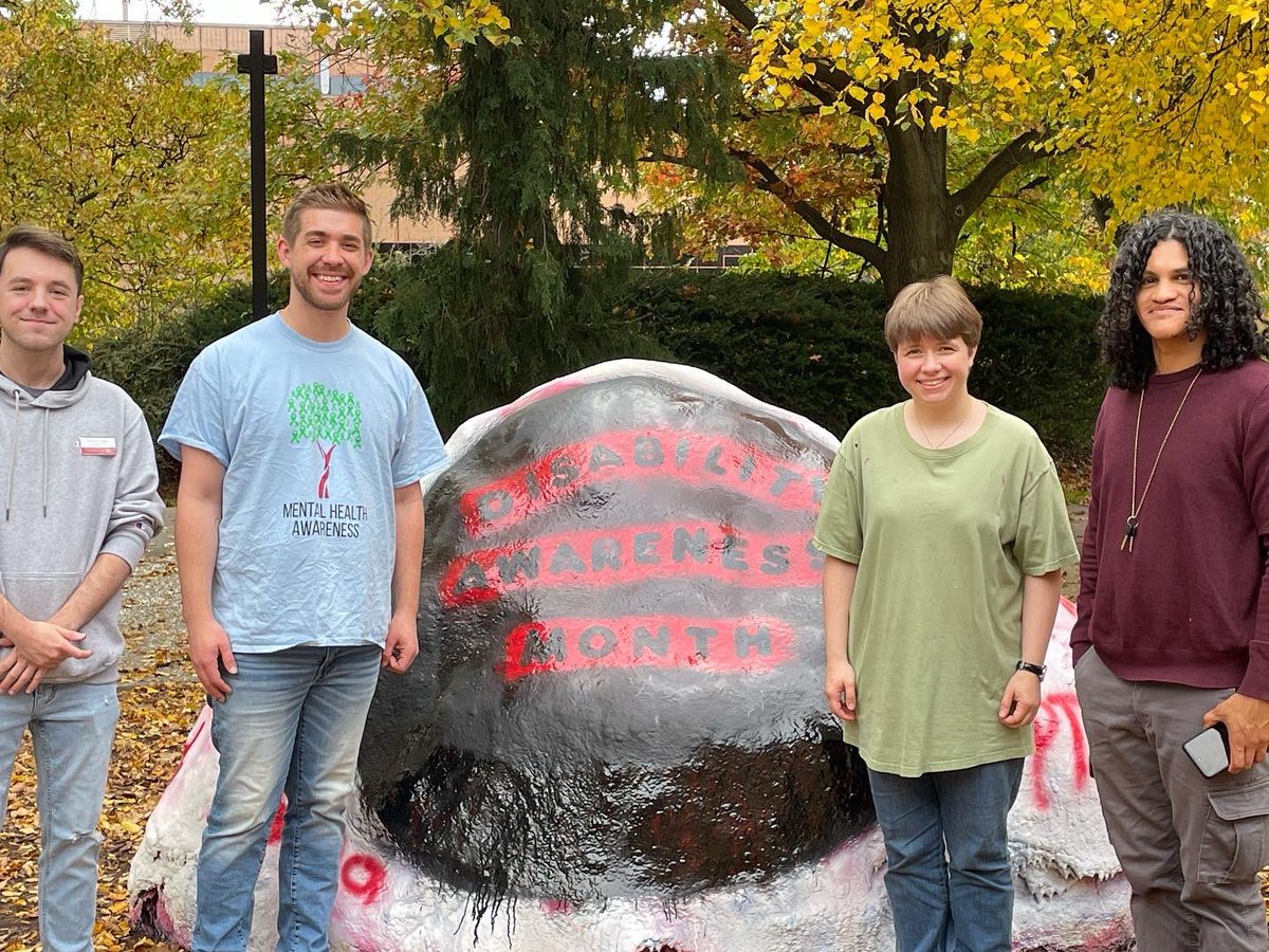Today, the Autism Social Group had some fun painting the rock for Disability Awareness Month.