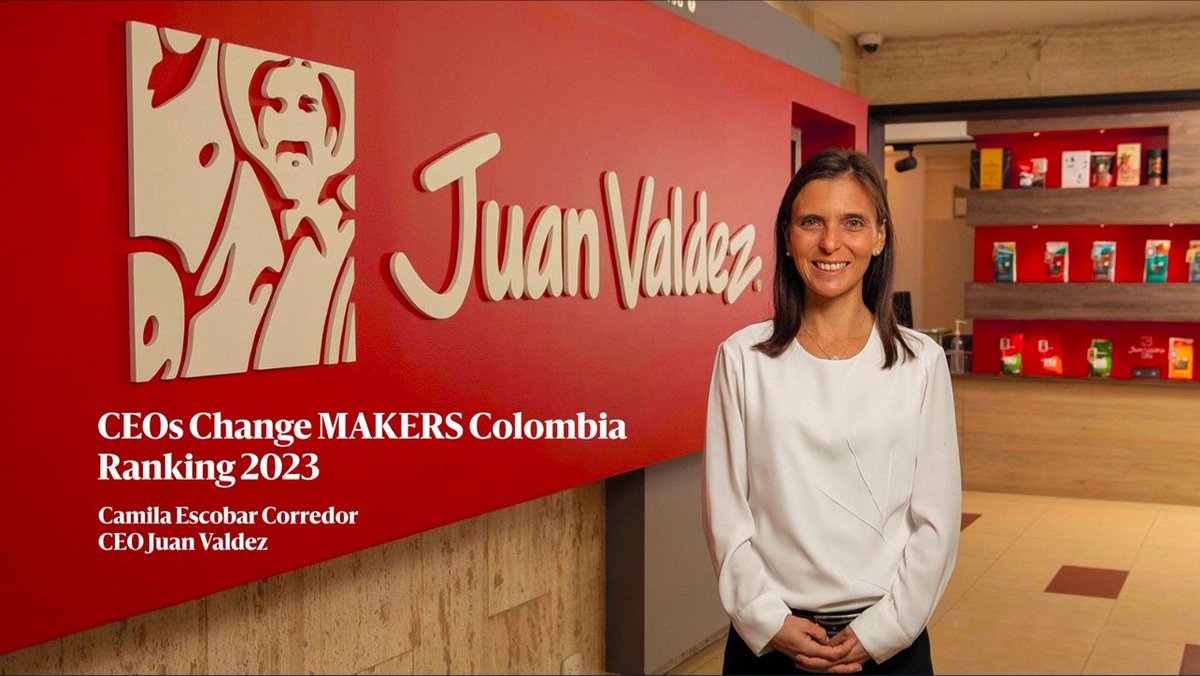 Federación Nacional de Cafeteros (@fedecafeteros) on Twitter photo ☕️🏅 #OrgulloCafetero l Camila Escobar, presidente de Procafecol <a href="/JuanValdezCafe/">Juan Valdez Café</a>, ha sido reconocida como una de las 100 mejores gerentes de Colombia en el ranking 2023 de CEOs Change Makers. Este reconocimiento destaca su liderazgo en áreas clave como la sostenibilidad, ☕️🏅 #OrgulloCafetero l Camila Escobar, presidente de Procafecol <a href="/JuanValdezCafe/">Juan Valdez Café</a>, ha sido reconocida como una de las 100 mejores gerentes de Colombia en el ranking 2023 de CEOs Change Makers. Este reconocimiento destaca su liderazgo en áreas clave como la sostenibilidad,