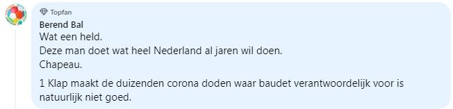 VrijWimpie's tweet photo. Hier wat reacties bij de facebookpagina van @RTLnieuws bij het bericht over het geweld richting Baudet. Dit is Nederland. Berend Bal is trouwens leraar. https://t.co/dewTNf8K6V