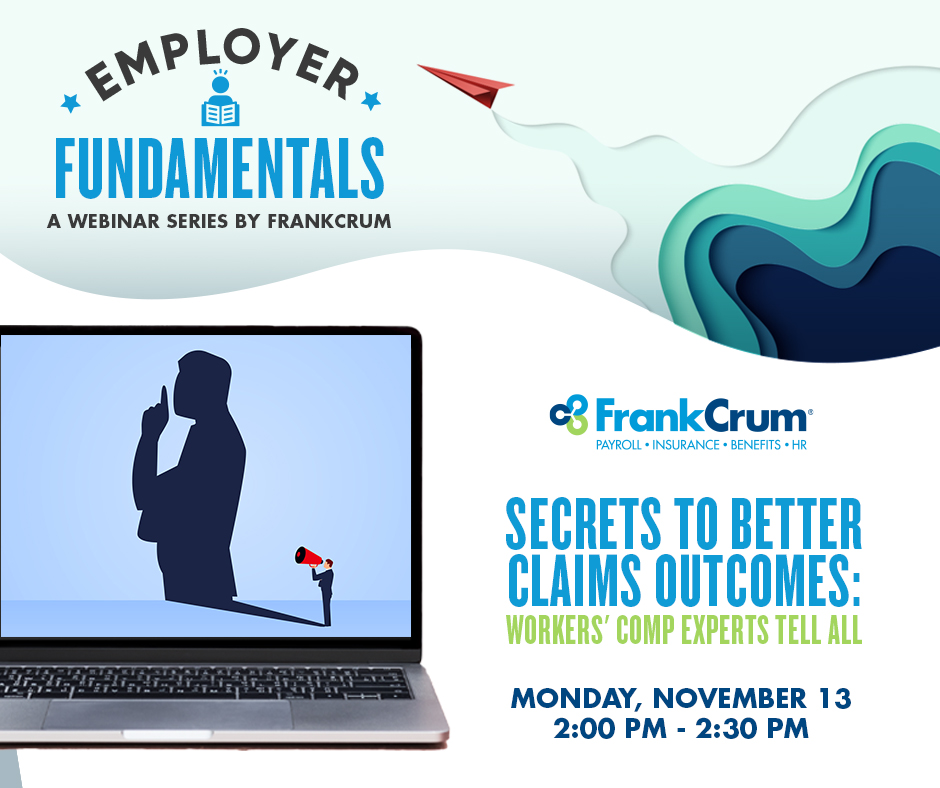 Join us for a LIVE WEBCAST 🖥️ on Mon., Nov. 13th, where host Joe Bardi sits down with Kathryn Butkus and FWCI's Hector Cano for a peek into the workers’ compe claims process. Register today! ✔️ hubs.li/Q026VKnR0 #EmployerFundamentals #WorkersComp #EmployerTips #Webinar