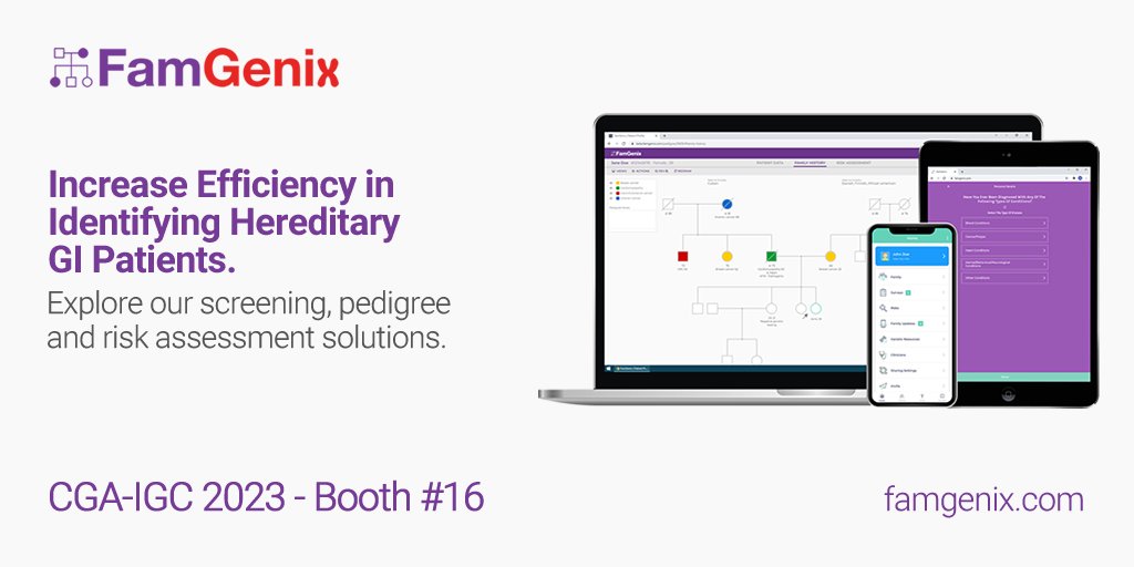 Chat with us and learn how our custom pedigree and screening tools can integrate with your existing clinical workflow. #CGAIGC23 #HereditaryGICancer