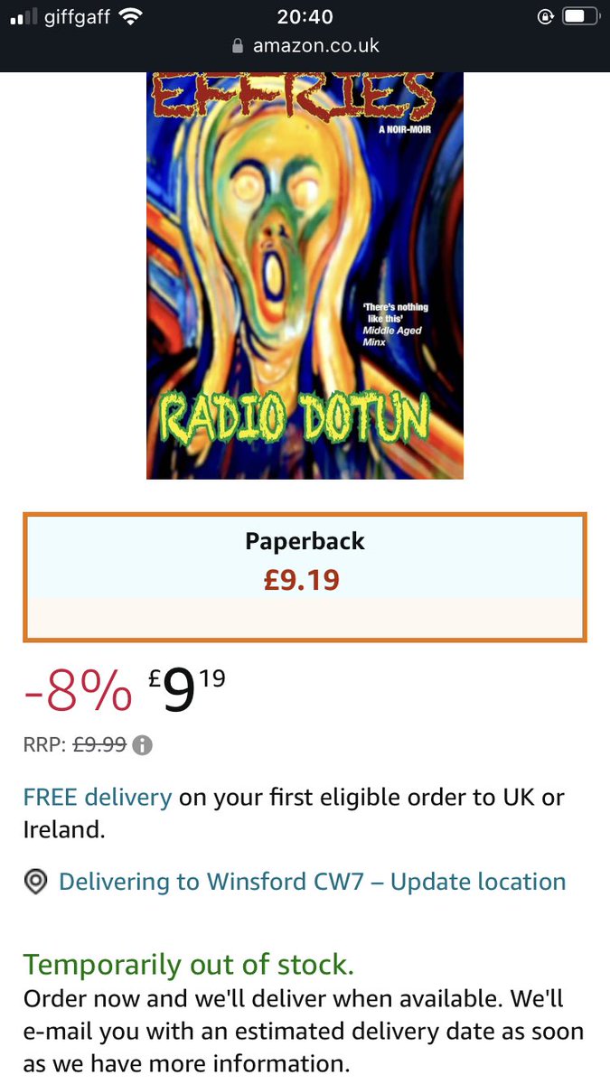 ⁦<a href="/radiodotun/">Sergio</a>⁩ it’s telling me no stock, what’s next best place?