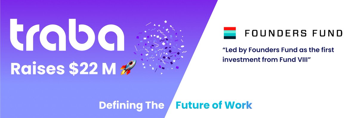 💰 🚀 Excited to announce that <a href="/Traba_Work/">Traba</a> has secured $22M in funding led by <a href="/foundersfund/">Founders Fund</a> to deliver on our mission to empower businesses &amp; workers to reach their full productivity and potential! 🚀 💰

🧵

globenewswire.com/news-release/2…
