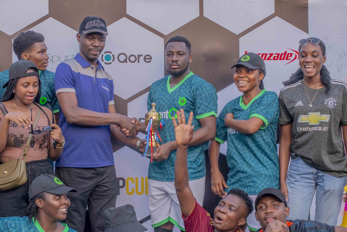 Startupcup_'s tweet photo. @Shuttlersng 🙌🏾 
Not only did they bring their high energy to the field, they also earned the Best Supporters Group Award, showing their unwavering support. 

What a fantastic combination of skills and spirit! ⚽️🏆 

#StartupCup2023 #OurGameOurWay https://t.co/H9TdRJbWuQ