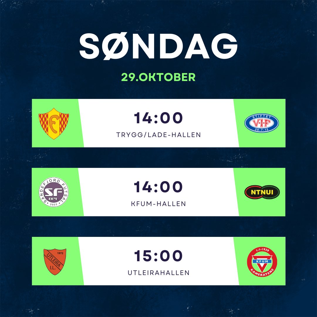 Lørdag 28. oktober sparkes endelig Eliteserien Futsal 2023/24 i gang. Kamper i Trondheim og Oslo❤️‍🔥