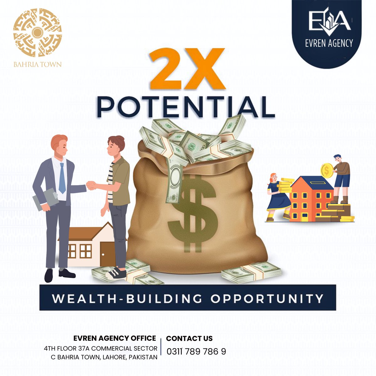 evrenagency's tweet photo. 🏡 Unlock the Power of Property Investment! 🚀
Are you ready to double your potential in wealth-building? Property investment is the key to financial success
#LuxuryLiving #BahriaTownLahore #DreamHome #LimitedTimeOffer #evrenagency #investment #RealEstate #3marlaplot https://t.co/twBAjox9wO