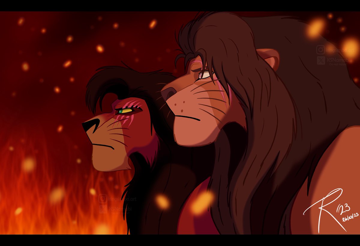 Strength + Agility 💪💨

The theme is badass today 🔥

More of my version of the guard in my AU. Kovu and Jamal are ‘it’ ✊

#kovu #jamal #disney #fanart #thelionking #lionking