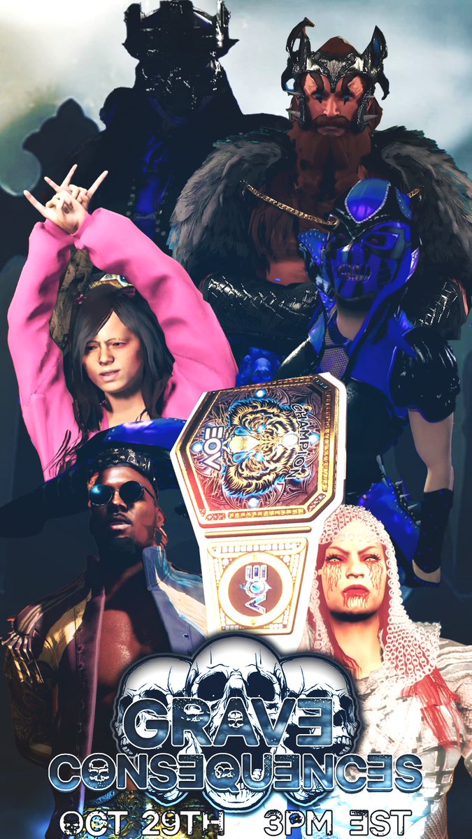 iam1Hero_'s tweet photo. GRAVE CONSEQUENCES    
OCTOBER 29TH 3PM EST   
TTV: https://t.co/rfwwPpmo8O 
Make smart choices this month or else there could be  
" GRAVE CONSEQUENCES "
#WWE2K23 #EOV #EraOfValorWrestling #GraveConsequences https://t.co/zUu8rVffzT