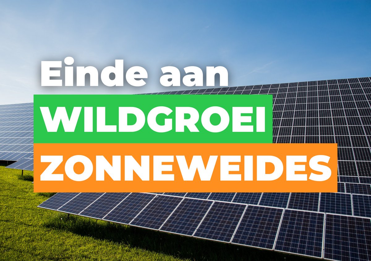 Wij maken een einde aan wildgroei op #zonneweides! 

In 2021 dienden wij als #CDA een motie in om te voorkomen dat waardevolle landbouwgrond wordt opgeofferd voor een wildgroei aan zonneparken.

Nu is er eindelijk een verbod op zonnepanelen op agrarische- en natuurgronden!