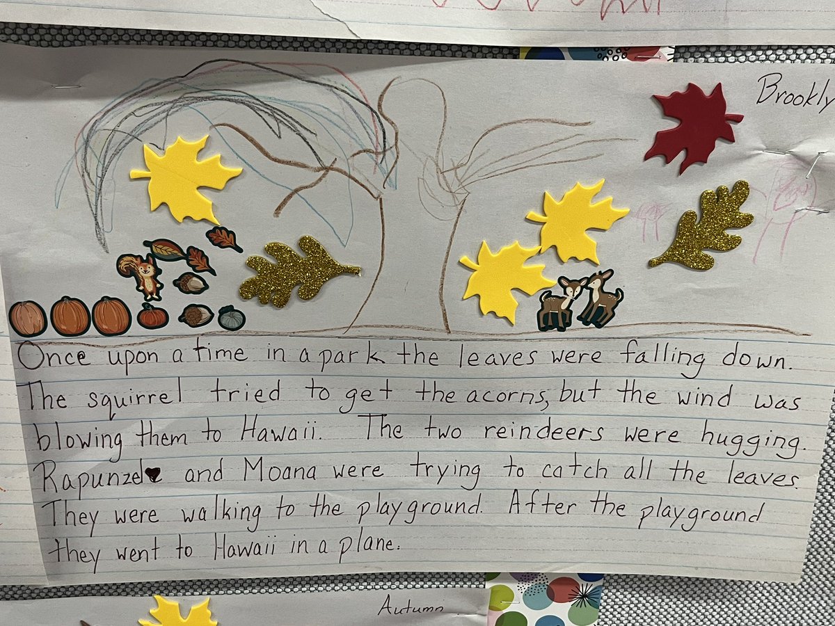 BethanySiebert's tweet photo. PreK fall writing. Students are learning about letters and how words match the pictures. #KindergartenReadiness #SPSUnited https://t.co/EVaeRqugXN