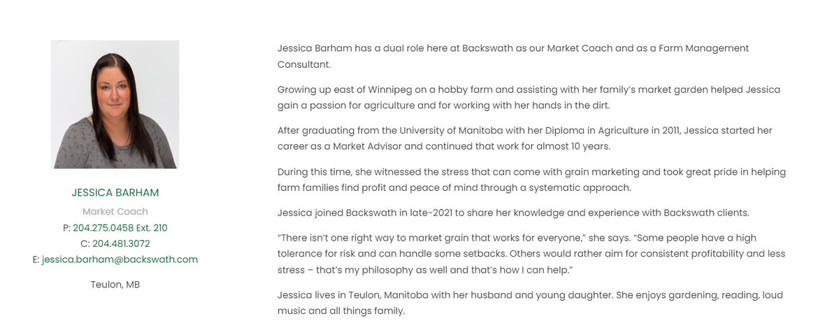 LouiseCarduner's tweet photo. Jessica has some space if anyone wants to sign up for her free grain marketing trial!

JESSICA BARHAM
Market Coach
P: 204.275.0458 Ext. 210
C: 204.481.3072
E: jessica.barham@backswath.com
Teulon, MB https://t.co/GnpwCCeKRG