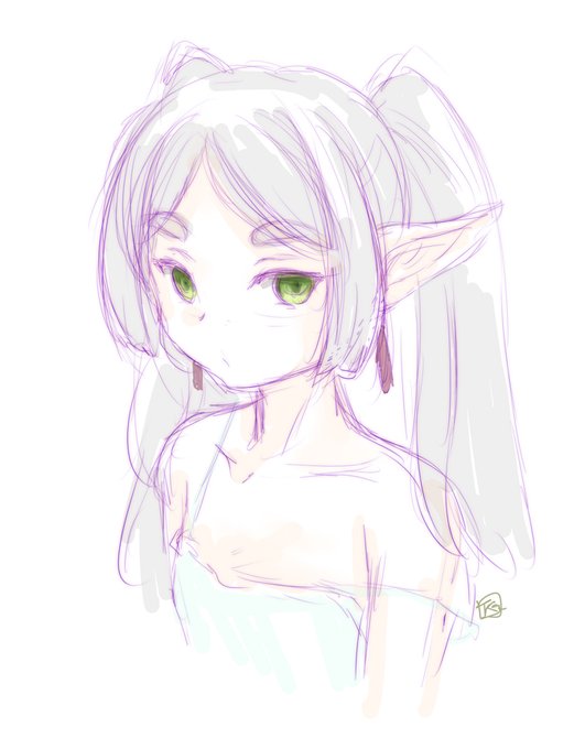 おかしい、気が付いたらフリーレンさまを描いていた・・・・

仕方がないんじゃよ!ふと眉好きだから!!(*'Д`*) 