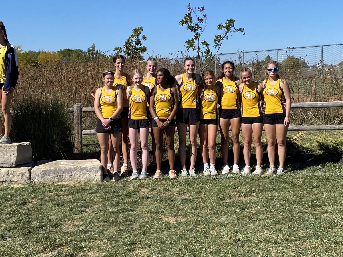 SHHS_Broncos's tweet photo. Both girls and boys Cross Country teams will compete at the state meet on Saturday in Lawrence. We sent them off with a drum line parade through the halls this morning. Go Broncos! #BroncoLibrarianPOV #BroncoCoachPOV #Learn230 https://t.co/zgnCjKTcgl