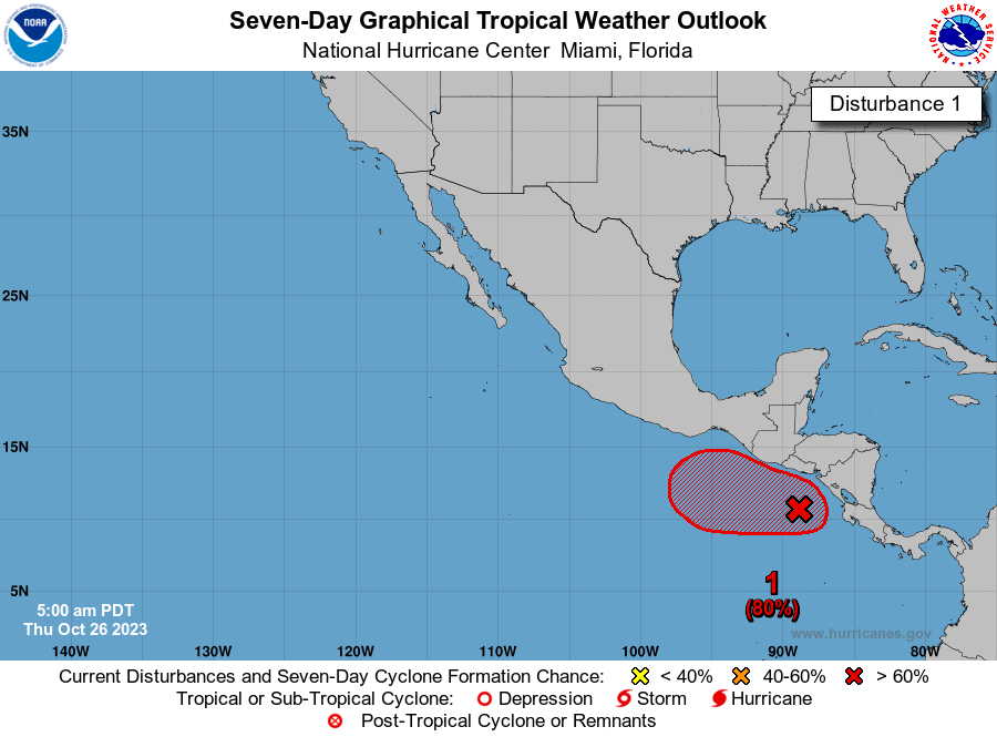 SkyAlertStorm's tweet photo. Zona de baja presión frente costas de Centroamérica, tiene prob. del 80% de ser #CiclónTropical en 7 días. 

La incertidumbre de hacia dónde se estaría desplazando es alta por la posible presencia de frentes fríos.

⚠️Pendientes desde Chiapas hasta Guerrero⚠️ https://t.co/SVlwixKYwE