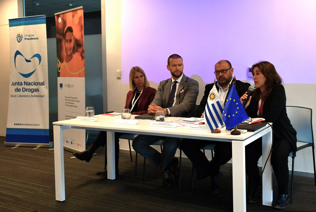 JND_uy's tweet photo. Seminario sobre Modelos y Evaluación de Políticas de Cannabis: Enfoque en Indicadores.
Jefe de Misión Adj. de la @UEenUruguay @tomposcz
Adj. al Sec. Gral. de la #JND @dardorod44
Graciela Ahumada Programa COPOLAD III @ProgramaCOPOLAD financiado por la #UE
Liesbeth Vandam #OEDT https://t.co/f8oiZNnJPw