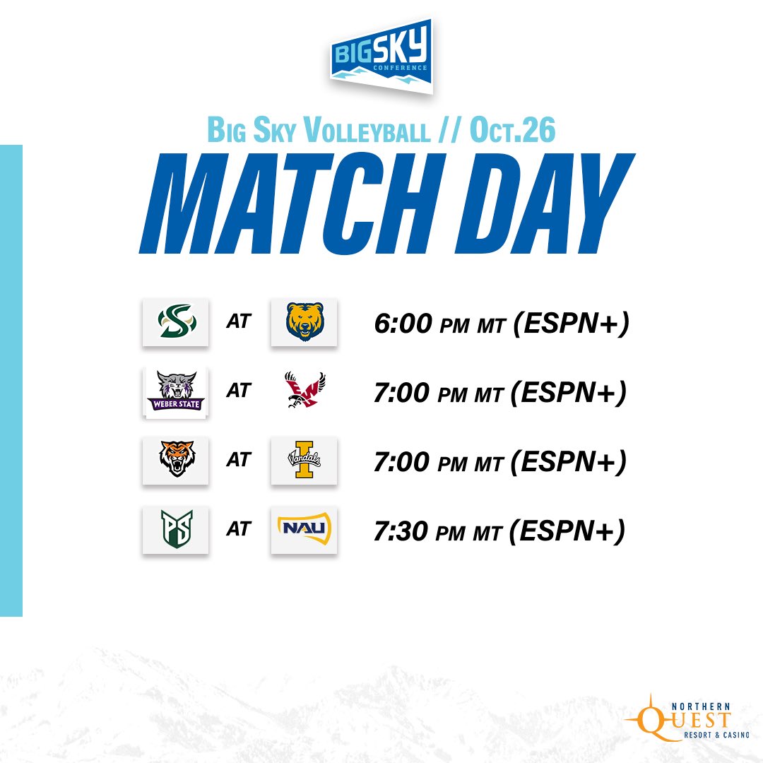 BigSkyVB's tweet image. 4 #BigSkyVB matches on deck 😤

#ExperienceElevated